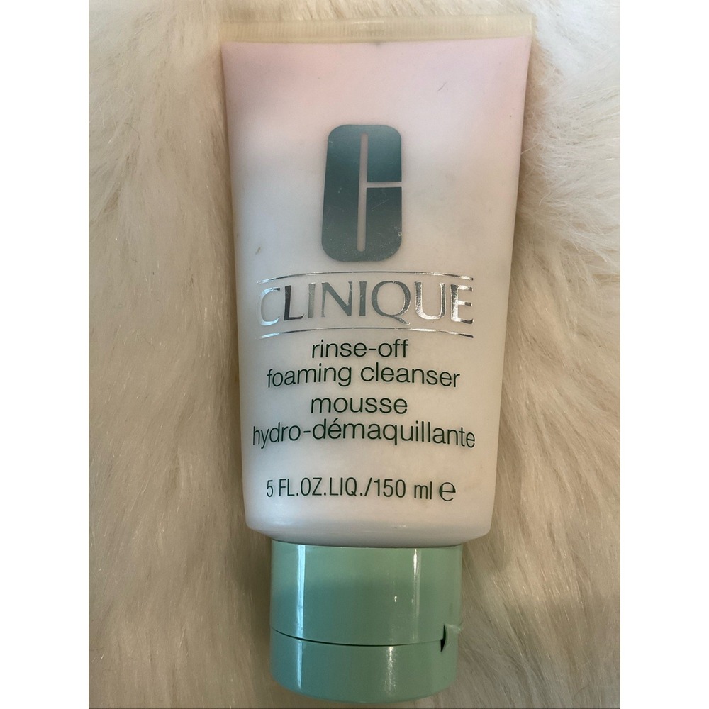 Clinique Rinse-Off Foaming Facial Cleanser Wash Cleanse Skin Care 5 Oz NEW